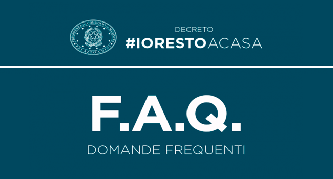 #IORESTOACASA - FAQ - Domande frequenti