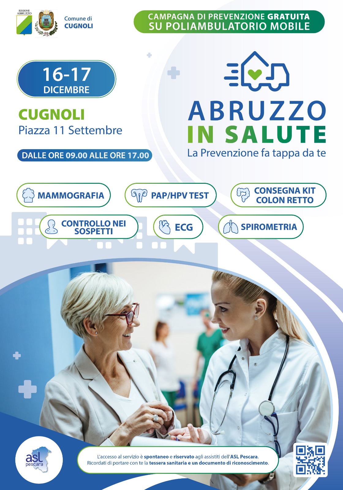 Abruzzo in salute - Poliambulatorio mobile - 16 e 17 dicembre 2024